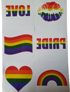 Rainbow Pride Tattoo's (x6) Style 1