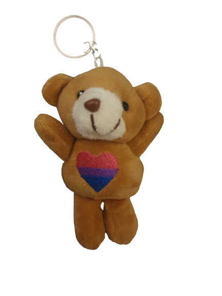 Bisexual Teddy Bear Keyring