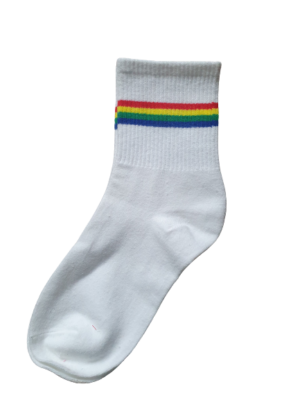 Rainbow White Socks - Unisex