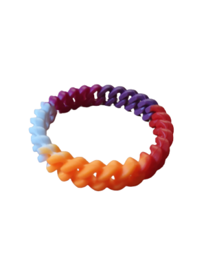 Sunset Lesbian Pride Chainlink Wristband