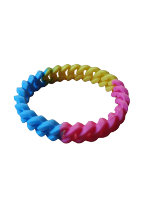 Pansexual Pride Chainlink Wristband