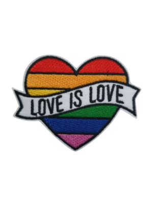 Rainbow Pride Heart Love is Love Patch