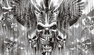 Skull with Wings Flag (5'x3')