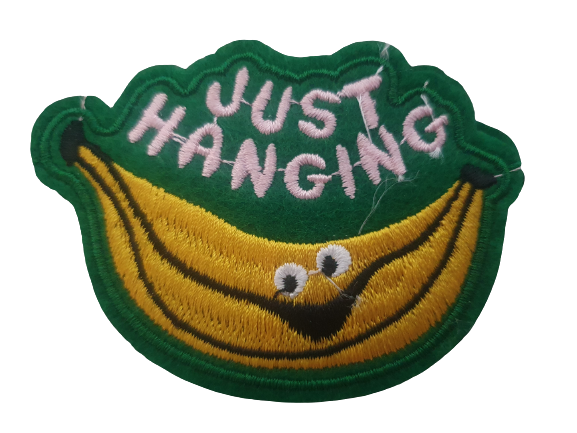 Just Hanging Banana Embroidered Patch