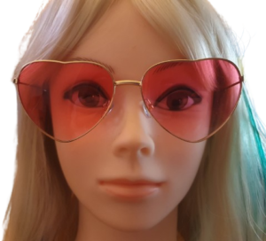 Pink Two Tone Heart Sunglasses