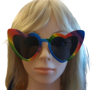 Rainbow Pride Heart Sunglasses