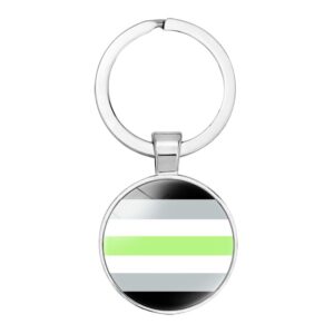 Agender Stainless Steel Keyring