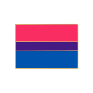 Bisexual Rectangle Enamel Lapel Badge