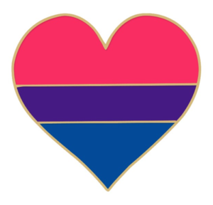 Bisexual Heart Enamel Lapel Badge