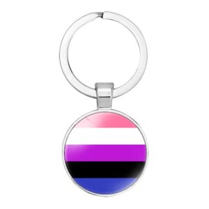 Gender Fluid Stainless Steel Keyring