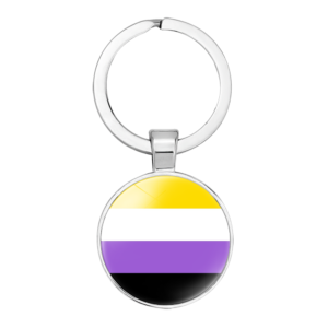 Non-binary Stainless Steel Keyring