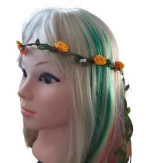 Orange Flower Head Garland