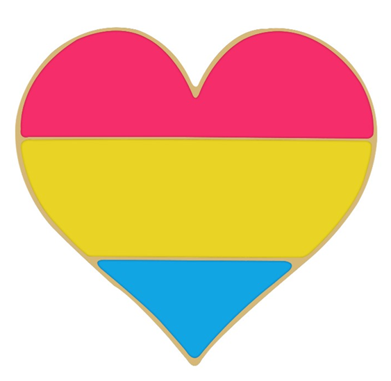 Pansexual Heart Enamel Lapel Badge