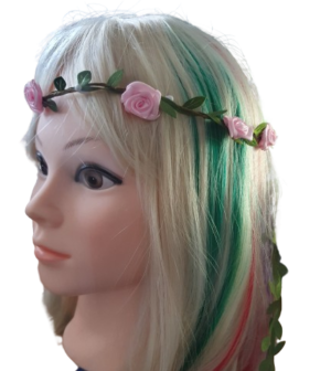 Pink Flower Head Garland