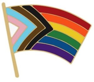 Pride Progress Flag Enamel Lapel Badge