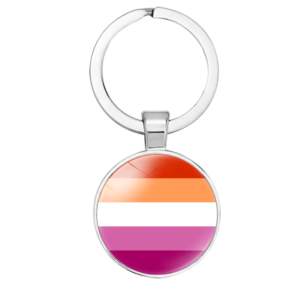 Sunset Lesbian Stainless Steel Keyring