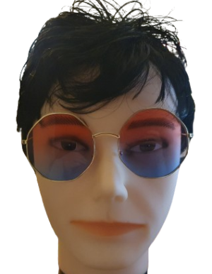 Pink/Blue Two Tone Octagonal Sunglasses